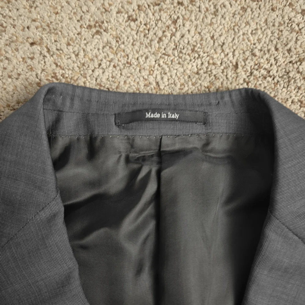 Ermenegildo‎ Zegna Jacket Mens 52 L Gray Suit Fit Rom Wool Notched Lapel 2Button